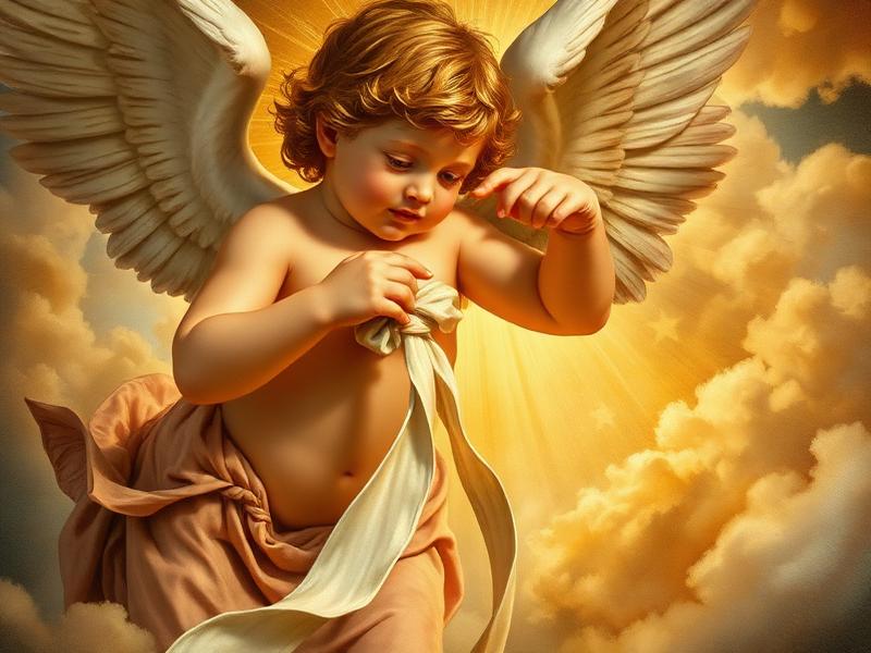 Un ángel desatando un nudo - Novena a Nuestra Señora Desatadora de Nudos