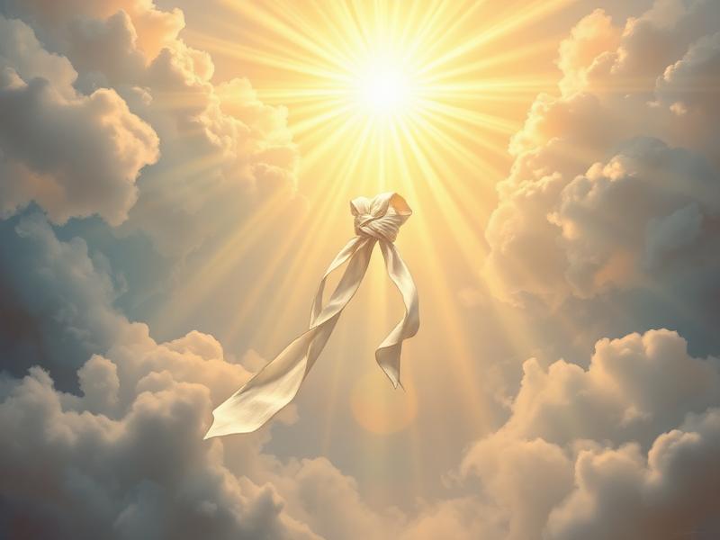 Luz divina sobre un nudo siendo desatado - Oraciones a Nuestra Señora